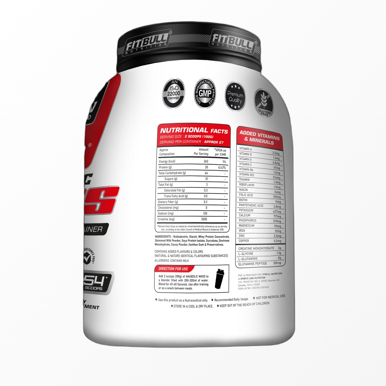 Fit Bull ANABOLIC MASS GAINER