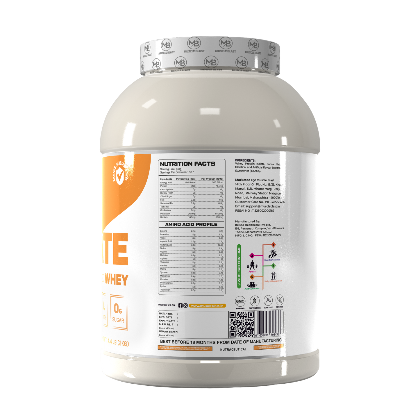 Muscle Blast  Whey Isolate 100%
