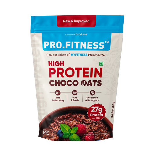 Pro.Fitness High Protein Chocolate Oats | Dark Chocolate | Healthy Oats With Nuts, Seeds & Added Whey