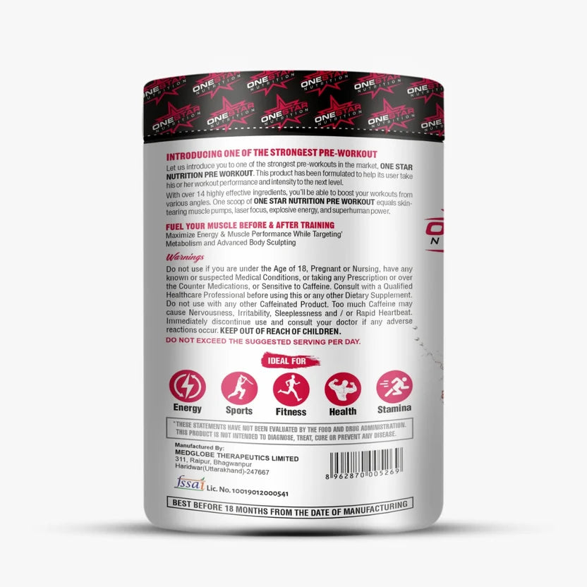 ONESTAR NUTRITION PRE WORKOUT 300G