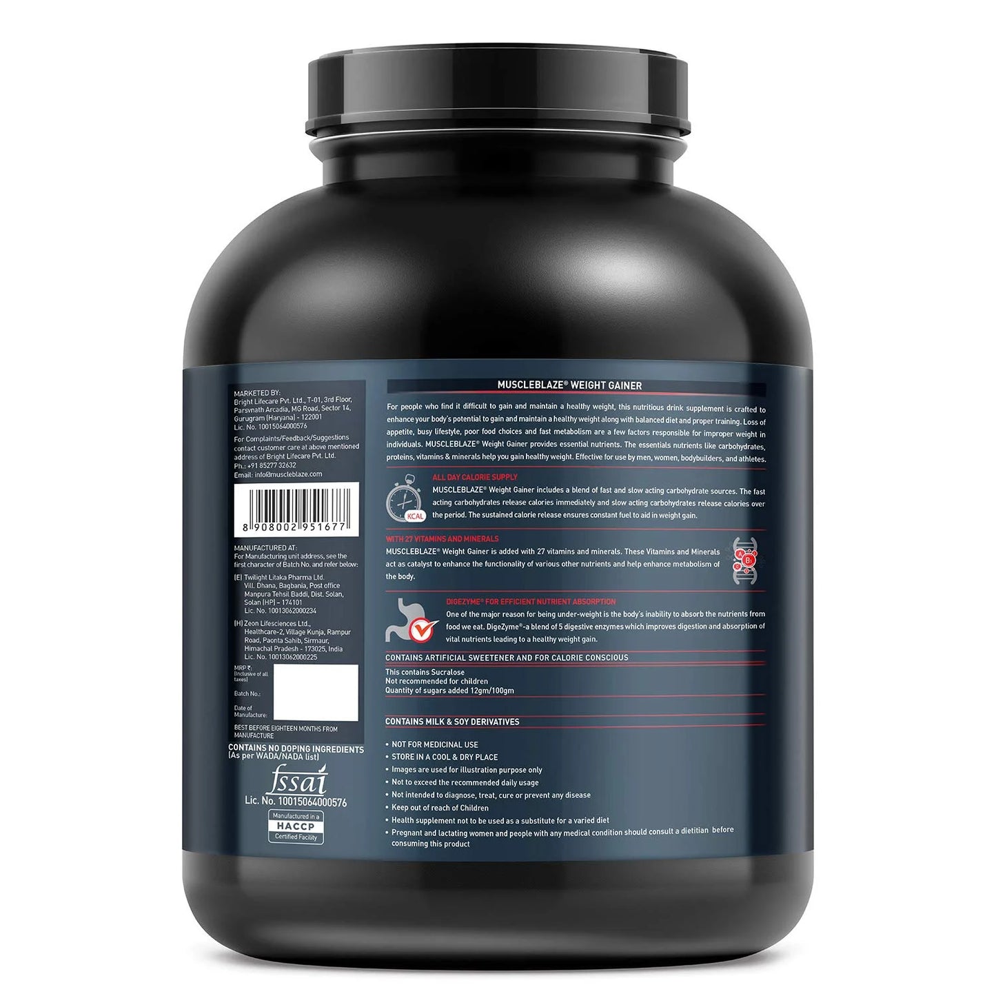 MuscleBlaze Weight Gainer With Added Digezyme