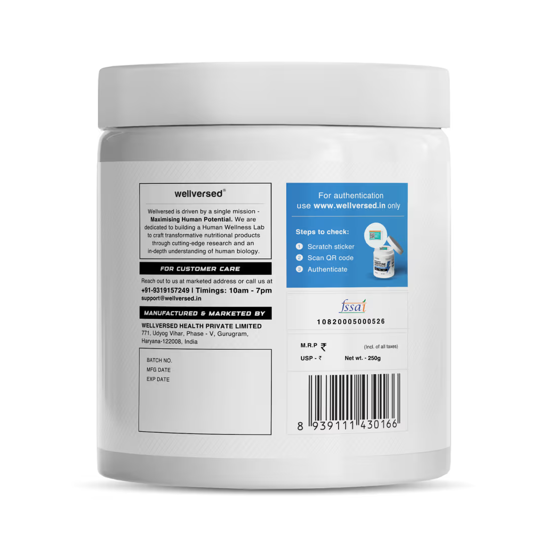 Wellcore - Pure Micronised Creatine Monohydrate (122g, 33 Servings) Tropical Tango