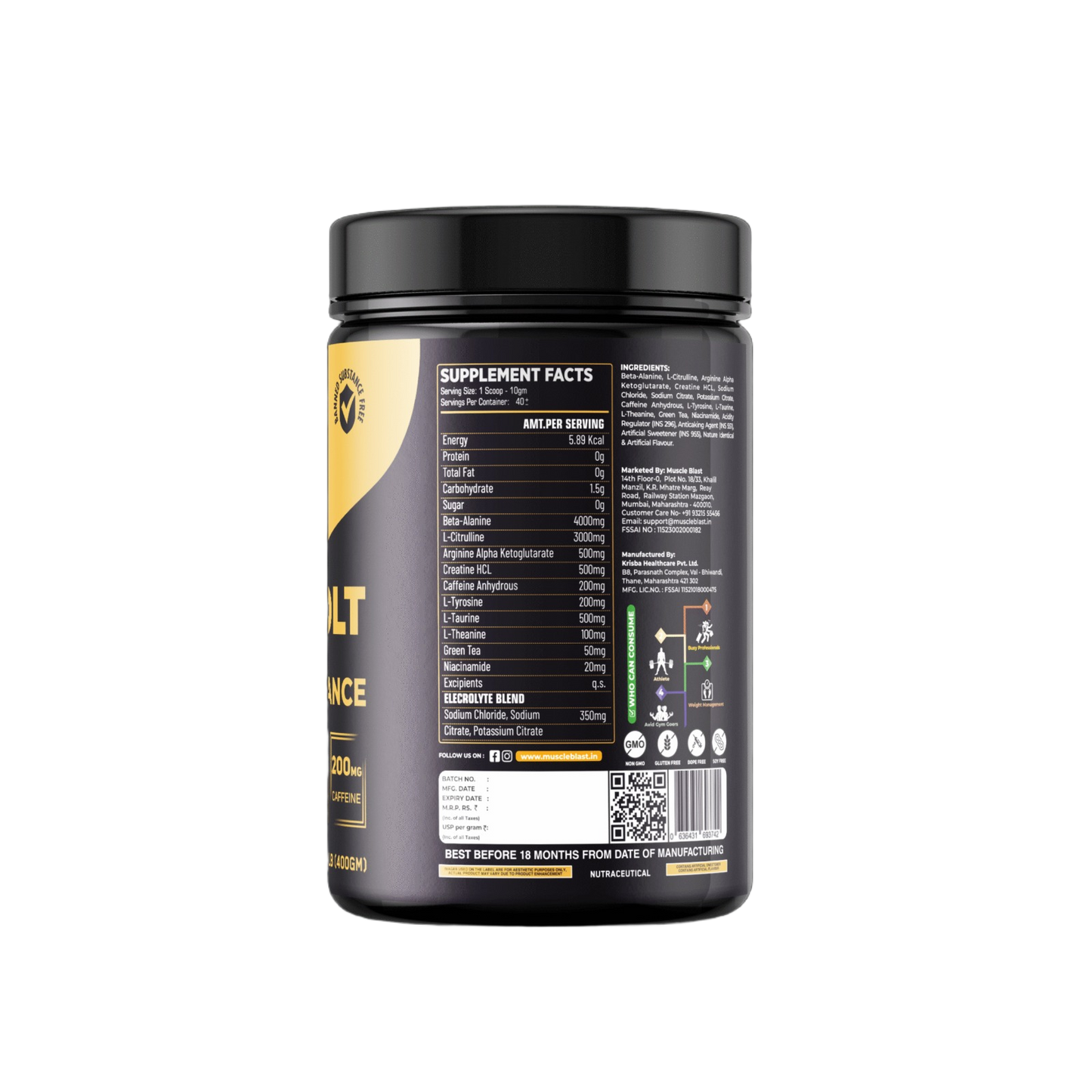 Muscle Blast ThunderVolt Pre-Workout