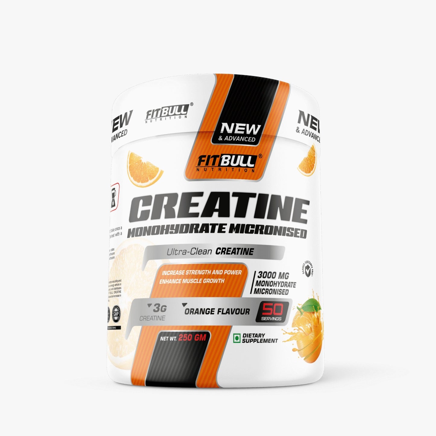 Fit Bull Creatine Micronized (Orange Flavour )