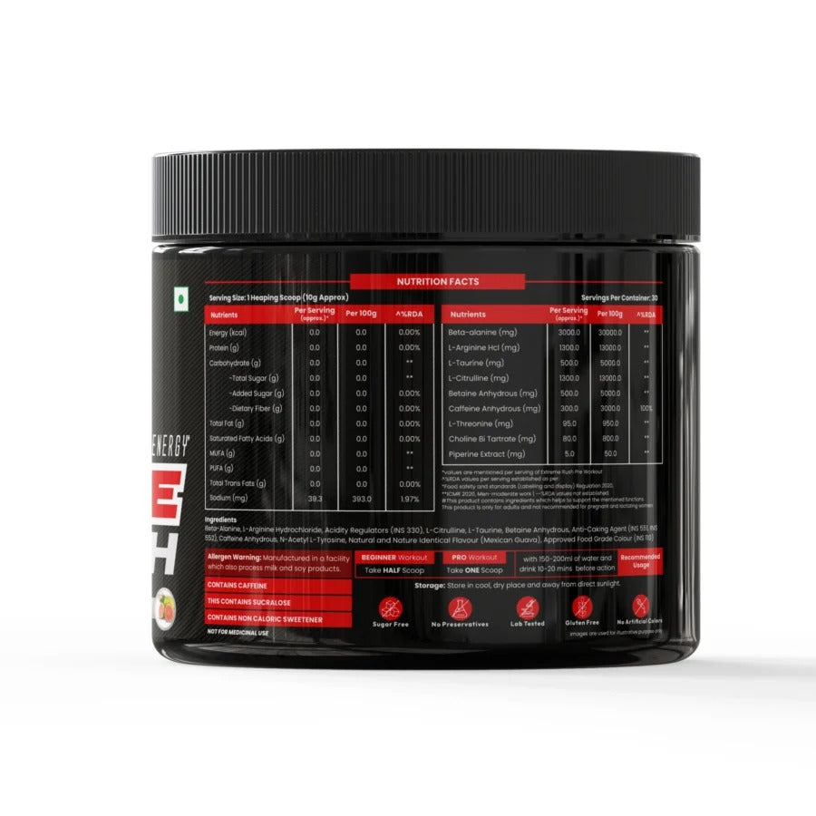 Fitsique Pre Workout Extreme Rush (300g)