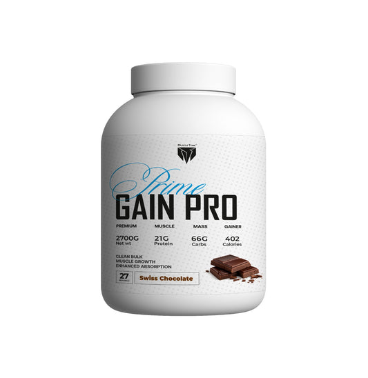 MuscleTork Prime Gain Pro Free item(Gym Shaker + Gym Bag + T-Shirt + MYFITNESS Peanut Butter)