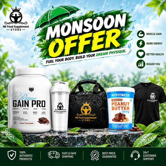 MuscleTork Prime Gain Pro Free item(Gym Shaker + Gym Bag + T-Shirt + MYFITNESS Peanut Butter)